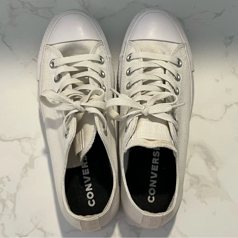 Converse Chuck Taylor All White Platform Shoes - Picture 8 of 14